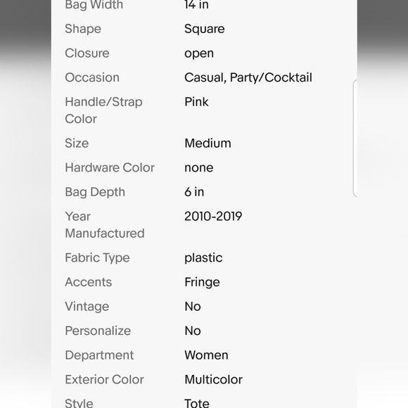 Women's Rare Runway Paris Tote Confetti Multicolored Rare Straw Raffia NWT - Picture 8 of 10